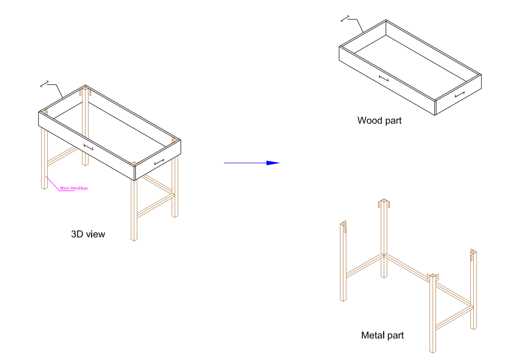 ADA Vanity Base (Metal Legs)