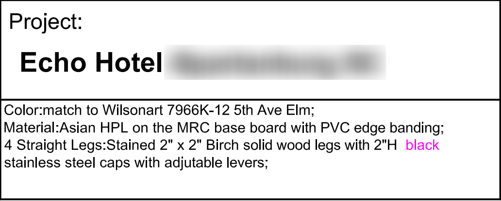 ADA Vanity Base （Wood Legs）