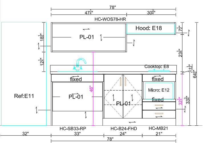 ADA Kitchen Cabinet