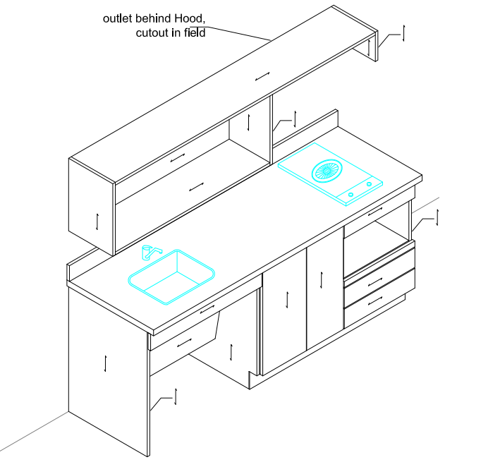 ADA Kitchen Cabinet
