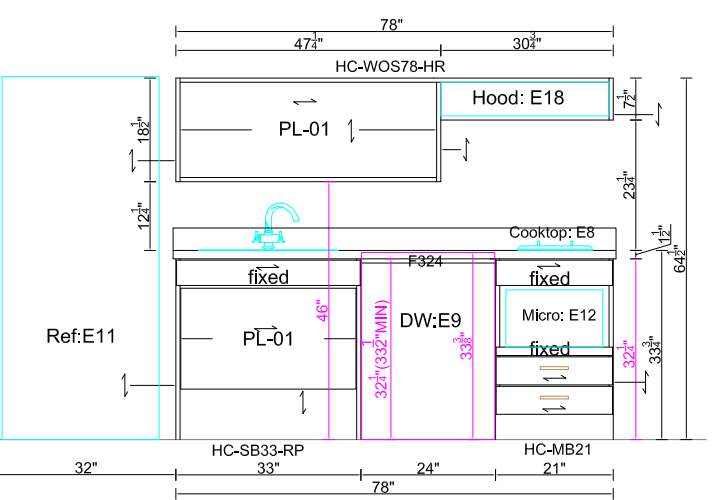 ADA Kitchen Cabinet