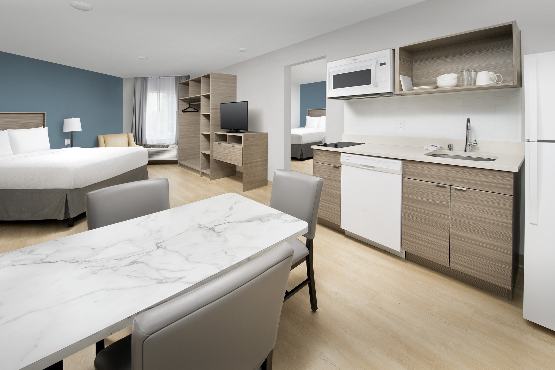 Standard Kitchen - Flat Melamein, Frameless (Netural Scheme)