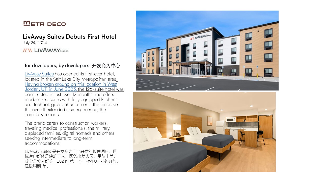 LivAway Suites Debuts First Hotel   